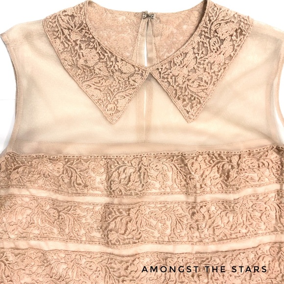 Tadashi Shoji Desert Bloom Lace Sleeveless Top - Picture 2 of 8
